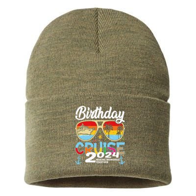 Birthday Cruise 2024 Making Memories Together Summer Sunglasses Sustainable Knit Beanie