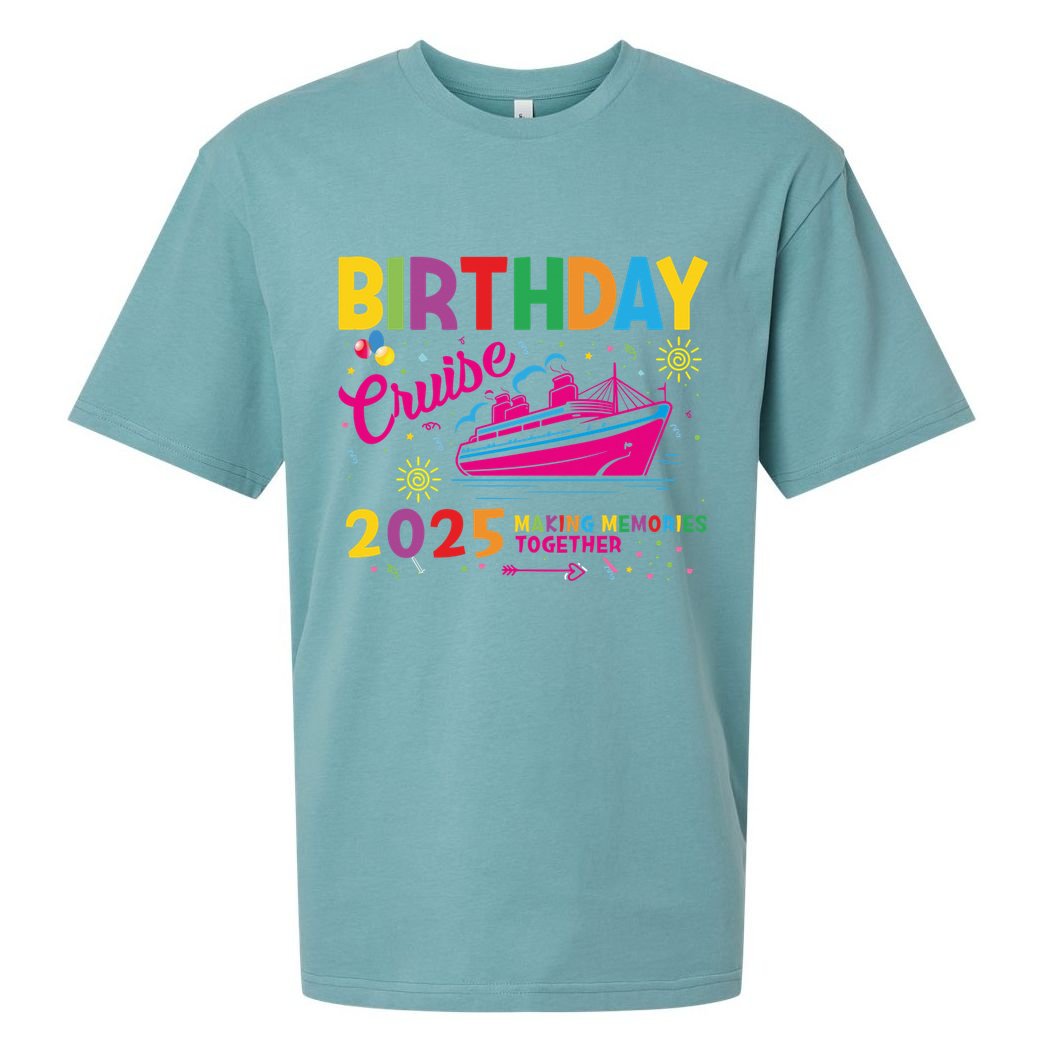 Birthday Cruise 2025 Making Memories Together 2025 Sueded Cloud Jersey T-Shirt