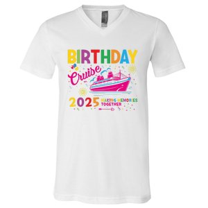 Birthday Cruise 2025 Making Memories Together 2025 V-Neck T-Shirt