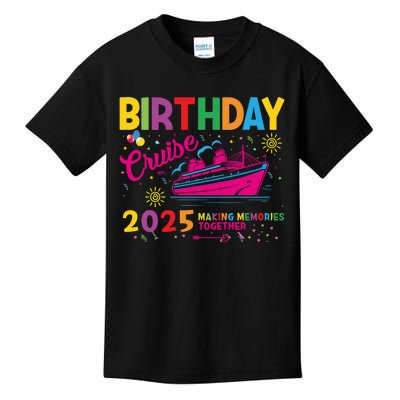 Birthday Cruise 2025 Making Memories Together 2025 Kids T-Shirt