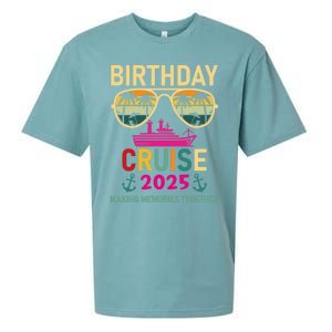 Birthday Cruise 2025 Making Memories Together Sunglasses Sueded Cloud Jersey T-Shirt