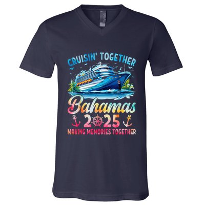 Bahamas Cruise 2025 Family Cruise Trip Squad Group Vacation V-Neck T-Shirt