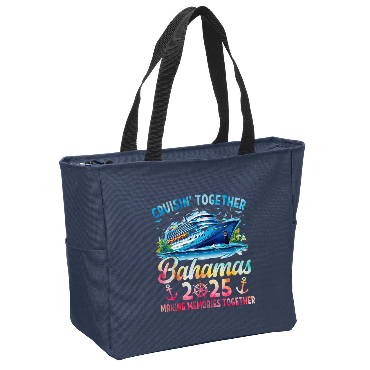 Bahamas Cruise 2025 Family Cruise Trip Squad Group Vacation Zip Tote Bag