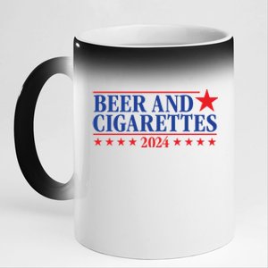 Beer & Cigarettes 24 Funny 11oz Black Color Changing Mug