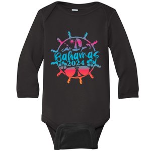 Bahamas Cruise 2024 Family Friends Group Vacation Matching Baby Long Sleeve Bodysuit