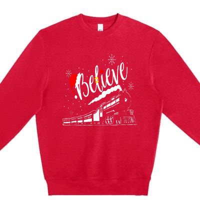 Believe Chrismas 2024 Premium Crewneck Sweatshirt