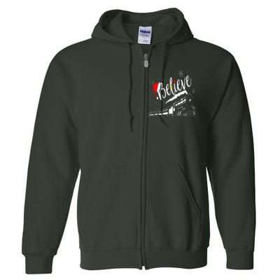 Believe Chrismas 2024 Full Zip Hoodie