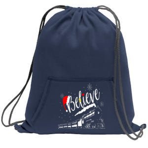 Believe Chrismas 2024 Sweatshirt Cinch Pack Bag