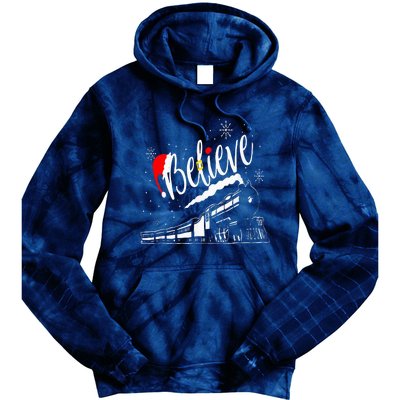 Believe Chrismas 2024 Tie Dye Hoodie