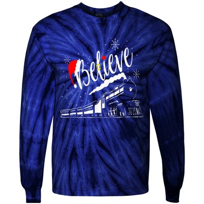 Believe Chrismas 2024 Tie-Dye Long Sleeve Shirt