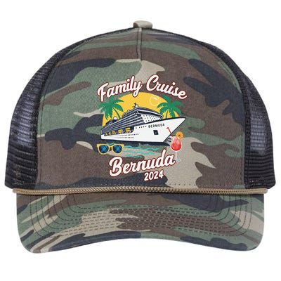 Bermuda Cruise 2024 Family Friends Group Vacation Matching Retro Rope Trucker Hat Cap