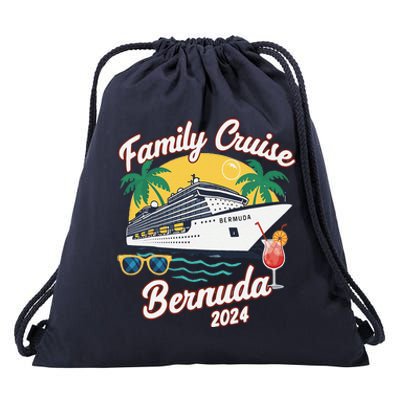 Bermuda Cruise 2024 Family Friends Group Vacation Matching Drawstring Bag