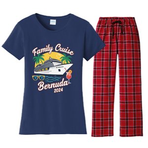 Bermuda Cruise 2024 Family Friends Group Vacation Matching Women's Flannel Pajama Set