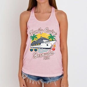 Bermuda Cruise 2024 Family Friends Group Vacation Matching Women's Knotted Racerback Tank