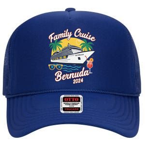 Bermuda Cruise 2024 Family Friends Group Vacation Matching High Crown Mesh Back Trucker Hat