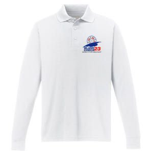 Blank Check 23 Cup Bracket Performance Long Sleeve Polo