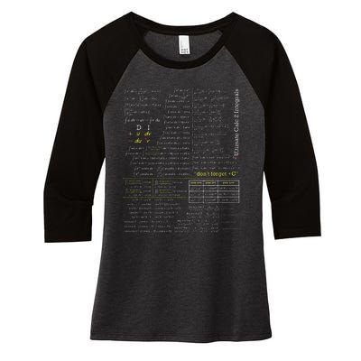 Blackpenredpen Calculus 2 Ultimate Integral Women's Tri-Blend 3/4-Sleeve Raglan Shirt