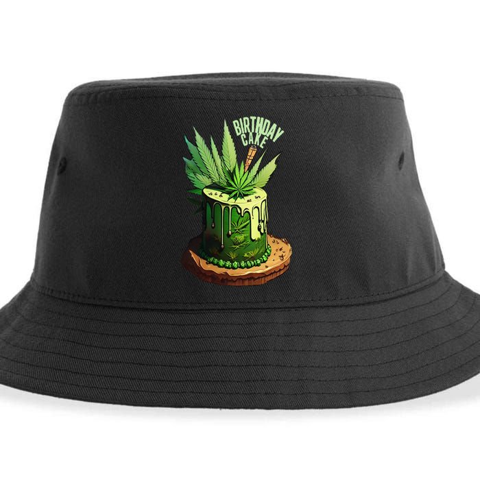 Birthday Cake 420 Cannabis Culture Stoner Weed Strain Sustainable Bucket Hat