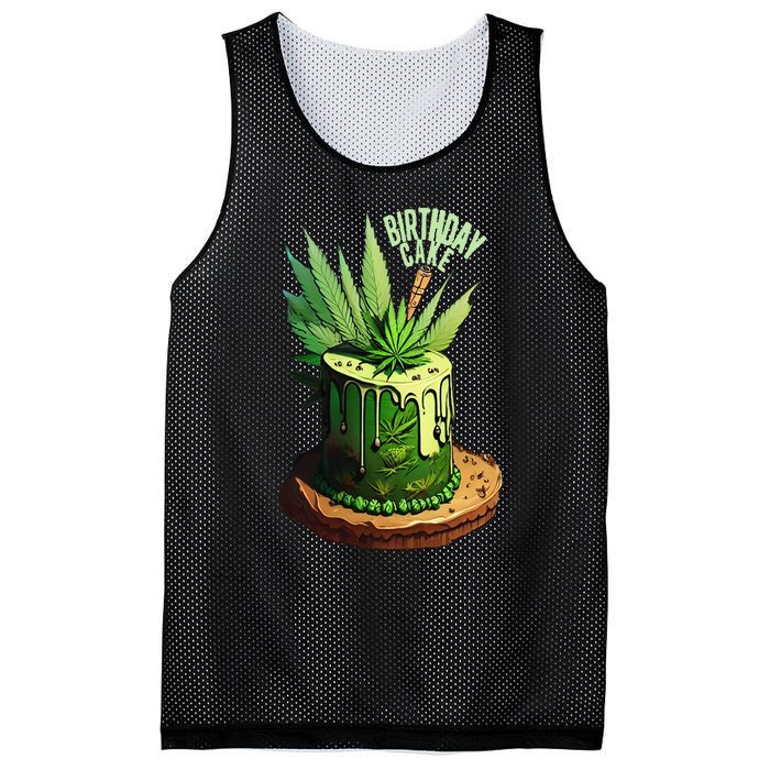 Birthday Cake 420 Cannabis Culture Stoner Weed Strain Mesh Reversible Basketball Jersey Tank