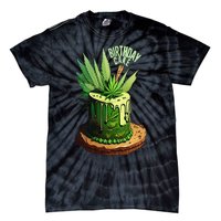 Birthday Cake 420 Cannabis Culture Stoner Weed Strain Tie-Dye T-Shirt