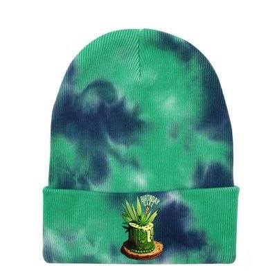 Birthday Cake 420 Cannabis Culture Stoner Weed Strain Tie Dye 12in Knit Beanie