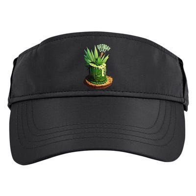 Birthday Cake 420 Cannabis Culture Stoner Weed Strain Adult Drive Performance Visor