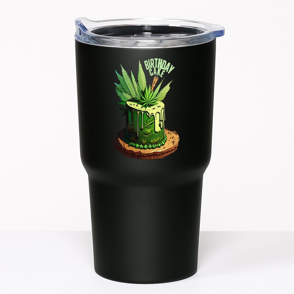 Birthday Cake 420 Cannabis Culture Stoner Weed Strain Tumbler