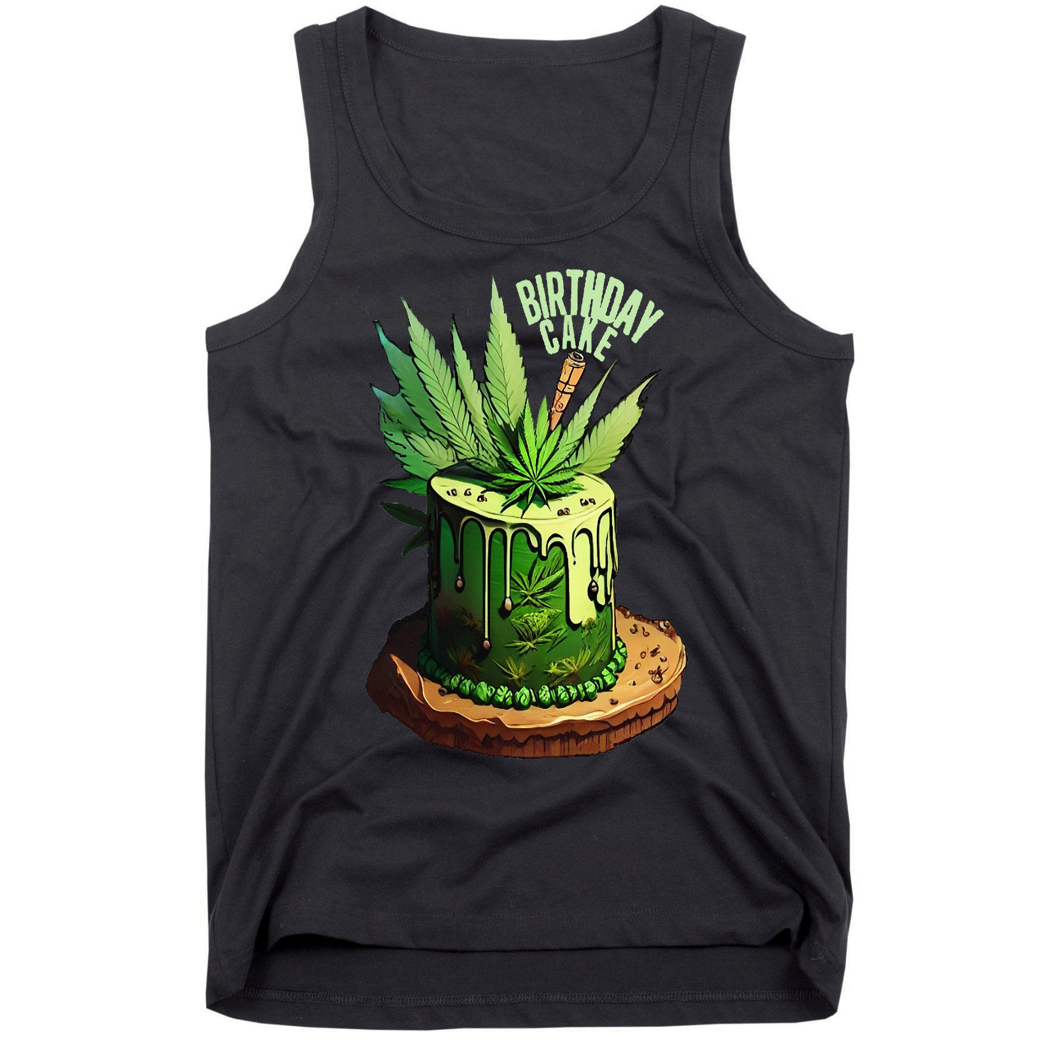 Birthday Cake 420 Cannabis Culture Stoner Weed Strain Tank Top