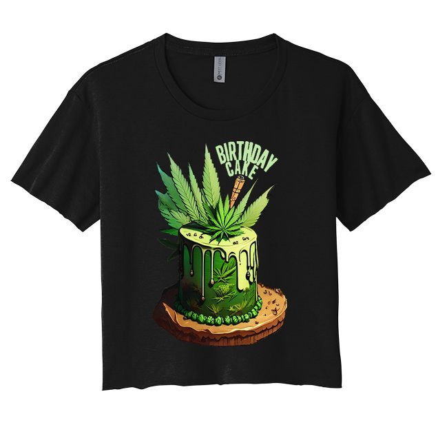 Birthday Cake 420 Cannabis Culture Stoner Weed Strain Crop Top