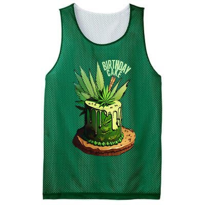Birthday Cake 420 Cannabis Culture Stoner Weed Strain Mesh Reversible Basketball Jersey Tank