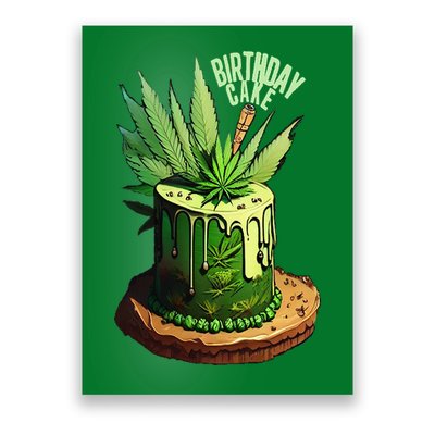 Birthday Cake 420 Cannabis Culture Stoner Weed Strain Poster