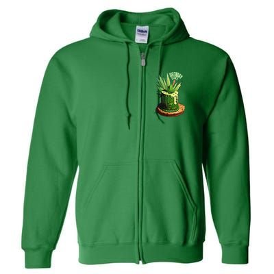 Birthday Cake 420 Cannabis Culture Stoner Weed Strain Full Zip Hoodie