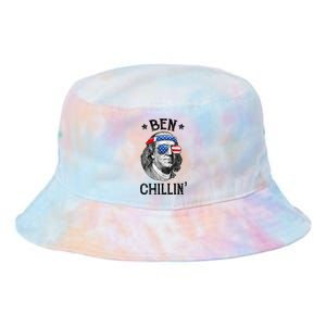 Ben Chillin 4th of July Ben Franklin USA Independence Flag Tie Dye Newport Bucket Hat