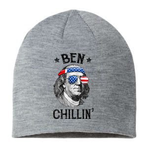 Ben Chillin 4th of July Ben Franklin USA Independence Flag Sustainable Beanie