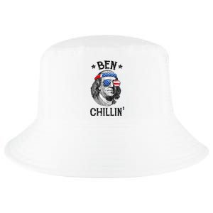 Ben Chillin 4th of July Ben Franklin USA Independence Flag Cool Comfort Performance Bucket Hat