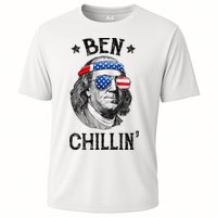 Ben Chillin 4th of July Ben Franklin USA Independence Flag Performance Shirt