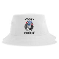 Ben Chillin 4th of July Ben Franklin USA Independence Flag Sustainable Bucket Hat