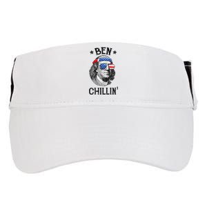 Ben Chillin 4th of July Ben Franklin USA Independence Flag Adult Drive Performance Visor