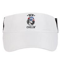 Ben Chillin 4th of July Ben Franklin USA Independence Flag Adult Drive Performance Visor