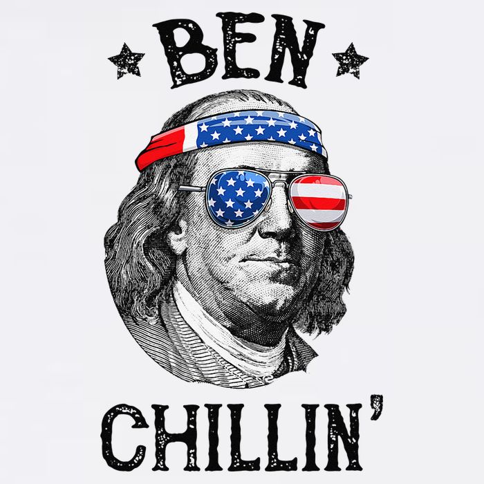 Ben Chillin 4th of July Ben Franklin USA Independence Flag Bucket Hat