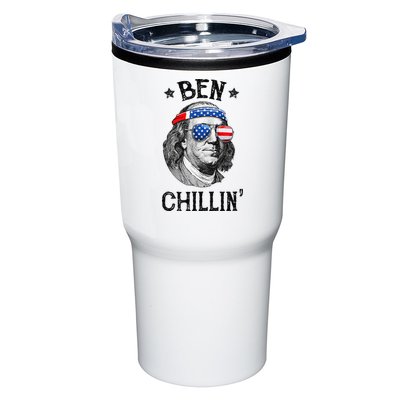 Ben Chillin 4th of July Ben Franklin USA Independence Flag Tumbler