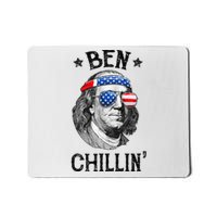 Ben Chillin 4th of July Ben Franklin USA Independence Flag Mousepad