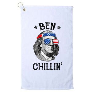 Ben Chillin 4th of July Ben Franklin USA Independence Flag Platinum Collection Golf Towel