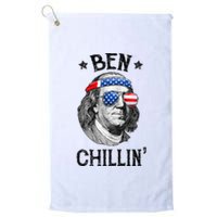 Ben Chillin 4th of July Ben Franklin USA Independence Flag Platinum Collection Golf Towel