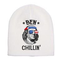 Ben Chillin 4th of July Ben Franklin USA Independence Flag Short Acrylic Beanie