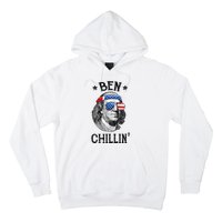 Ben Chillin 4th of July Ben Franklin USA Independence Flag Hoodie