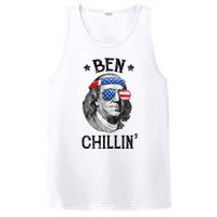 Ben Chillin 4th of July Ben Franklin USA Independence Flag PosiCharge Competitor Tank