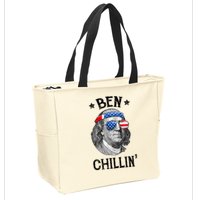 Ben Chillin 4th Of July Ben Franklin USA Independence Flag Zip Tote Bag