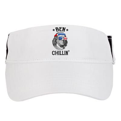 Ben Chillin 4th Of July Ben Franklin USA Independence Flag Adult Drive Performance Visor