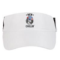 Ben Chillin 4th Of July Ben Franklin USA Independence Flag Adult Drive Performance Visor
